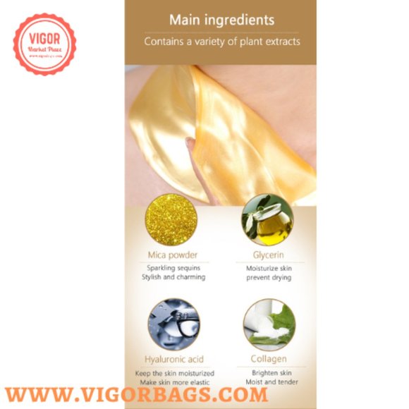 Gold 24k collagen neck mask & Hydra Face lift Gold Aloe Extract Collagen Facial - Picture 8 of 9